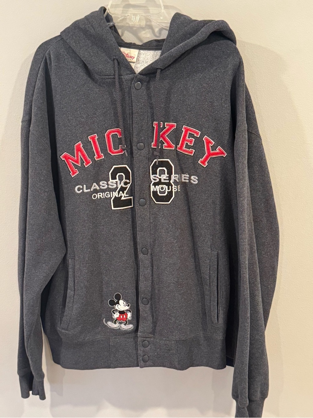 Disney Store Mickey Mouse Jacket Mens XL Varsity Bomber Quilted 90s